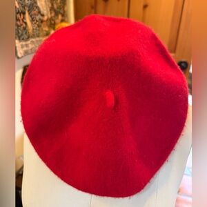 Vintage Red Cashmere Beret